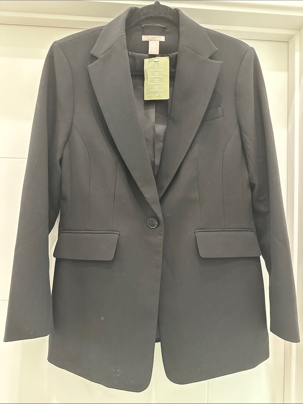 H&M Black Single-Button Tailored Blazer